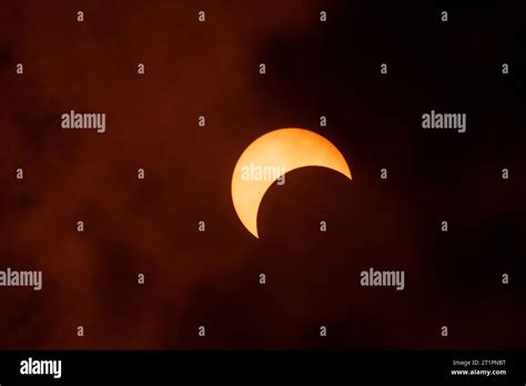 Annular Solar Eclipse 2023 From Florida Stock Photo Alamy
