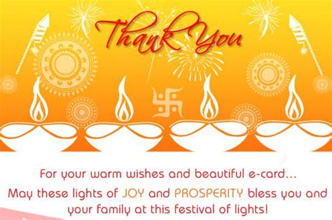 Thanks For Your Warm Diwali Wishes Free Thank You Ecards 123 Greetings