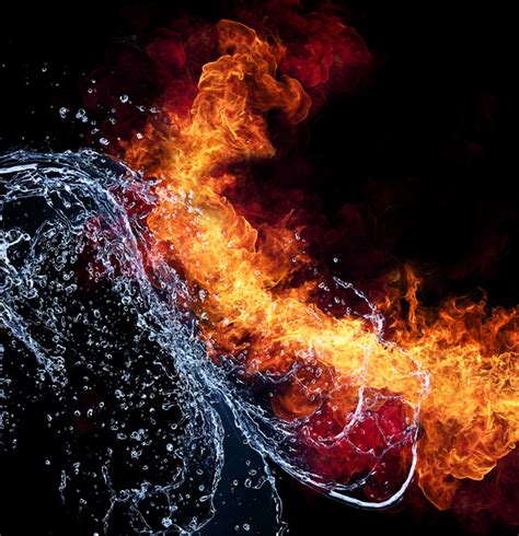 The artists are really professionals. Fire and Water Stock Photo 03 free download