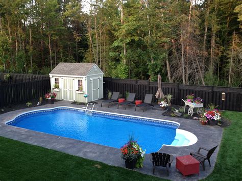 16x32 Roman End With Brown Stamped Concrete Patio Area Backyard Pool