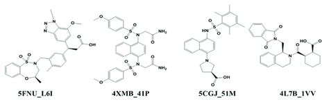 Co Crystal Ligand Structures Of 5fnu 4xmb 5cgj And 4l7b Download