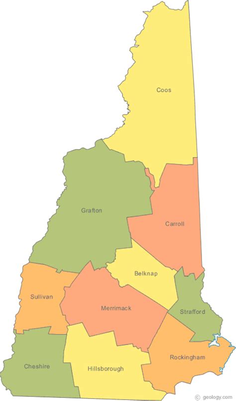 All New Hampshire Cities Map