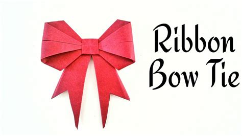Also, it does not matter how wide the ribbon is. Ribbon Bow Tie - DIY Origami & Craft Tutorial by Paper Folds - YouTube
