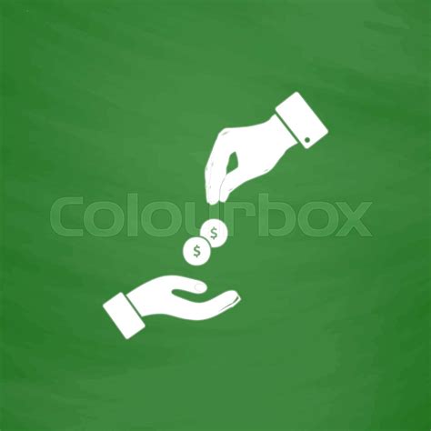 Hands Giving And Receiving Money Stock Vector Colourbox