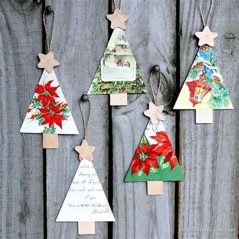 How To Make Vintage Christmas Card Ornaments For The Tree