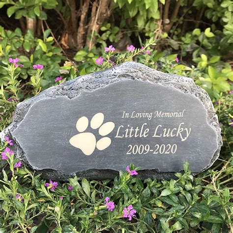 Personalized Pet Memorial Stone Pet Grave Marker Garden Stone Etsy