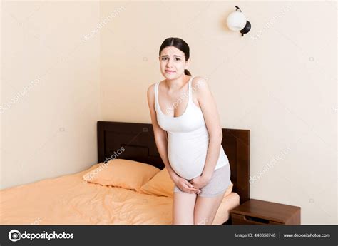 Urinary Incontinence Pregnancy Abdominal Pain Pregnancy Maternity Healthcare Concept Stock Photo