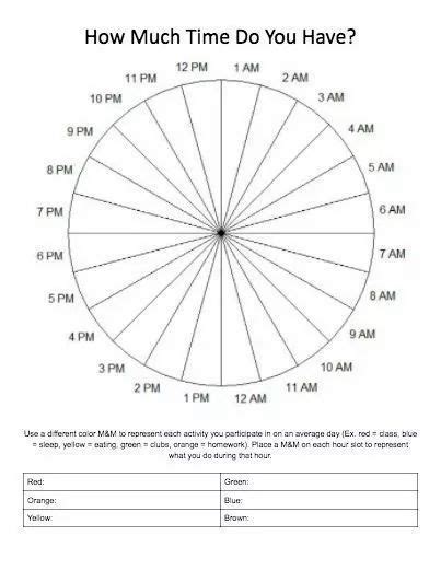 This Editable And Printable Time Management Wheel Allows You To Color
