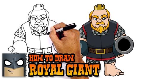 How To Draw Royal Giant Clash Royale Easy Cartoon Drawings Clash