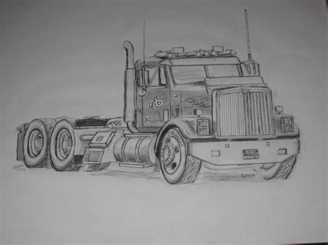 The most common pencil drawing truck material is metal. My brother's pencil drawing of a truck | Drawing/painting ...