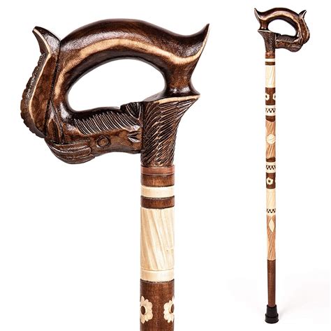 Fashionable Walking Canes For Men Horse Hand Carved