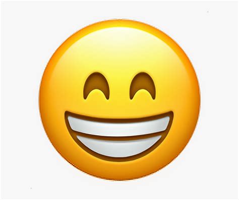 Transparent Iphone Emoji Faces Png Smiling With Teeth Emoji Png Download Transparent Png