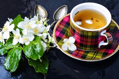 Premium Photo Herbal Tea With Jasmine