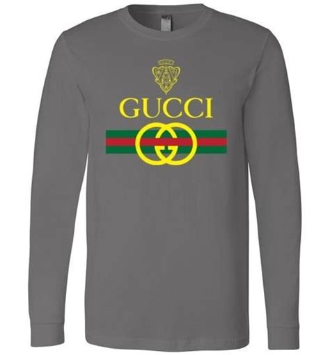 Flatteecom Mens Street Style Long Sleeve Tshirt Men Gucci Shirts Men