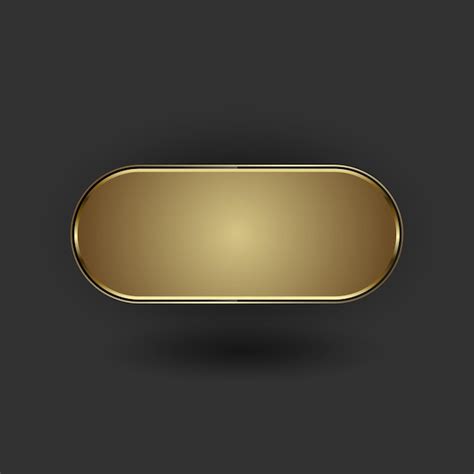 Premium Vector Gold Button Of Geometric Shape With Luxury Frames And