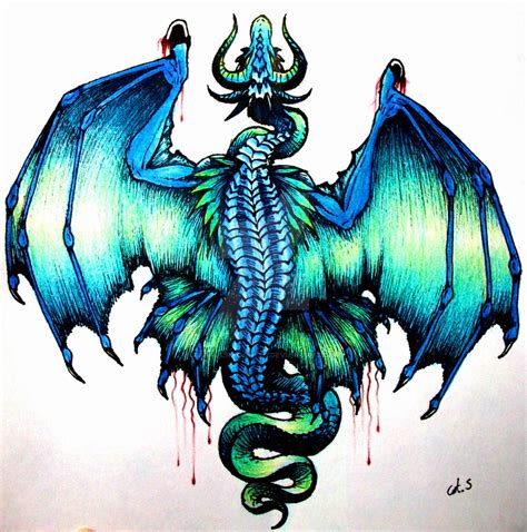 Dragon and snake tattoo meaning. Blue Dragon Tattoo by Cat-S-Dragoness on DeviantArt
