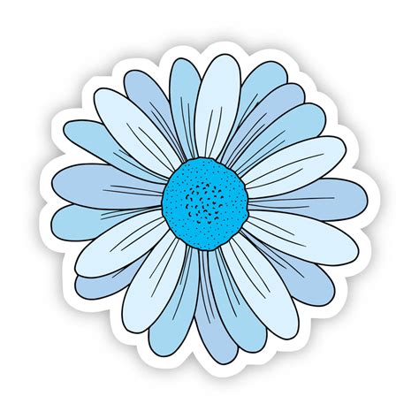 Blue Daisy Aesthetic Sticker | Big Moods