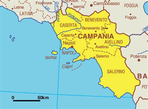 In den 1990er jahren wurde die gegend als zweitgrößter nationalpark italiens zum. Karte Kampanien (Campania) : Weltkarte.com - Karten und ...