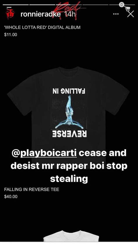 Playboi Carti Accused Of Stealing Wlr Merch Design From Rock Band