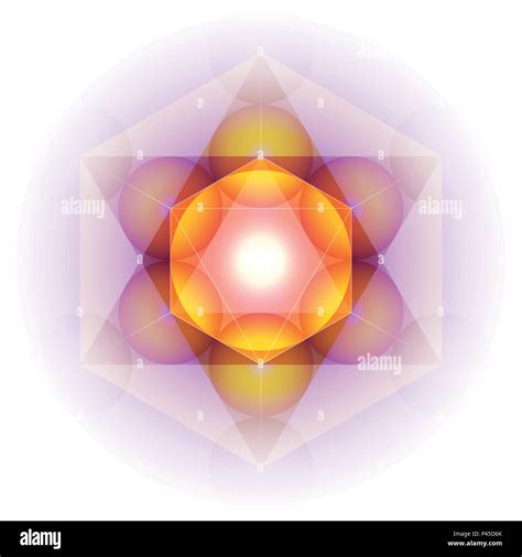 Mandala Based On Metatrons Cube Sacred Geometry Figure Vector