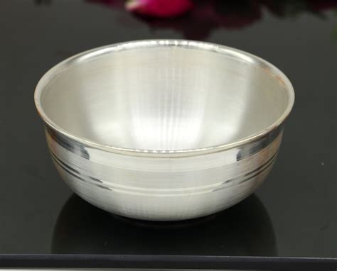 999 Pure Sterling Silver Handmade Solid Silver Bowl Kitchen Etsy