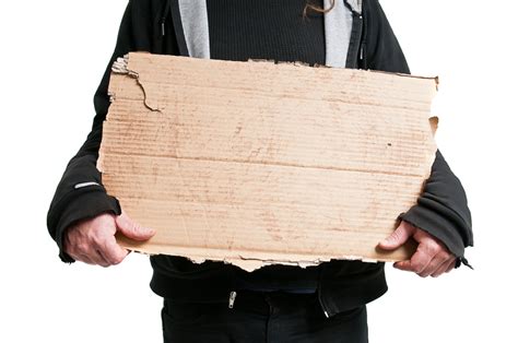 Homeless Man Holding Cardboard Sign Vapor Galleria Tyler Texas