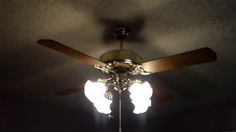 Question about hunter ceiling fan light switch control. 1989 Olympia Medalist Ceiling Fan - YouTube