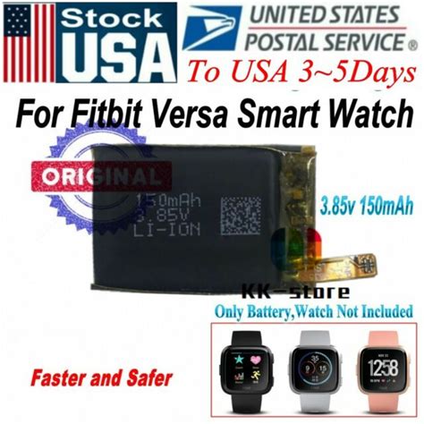 Original 385v 150mah Battery For Fitbit Versa Fitness Tracker Fb504