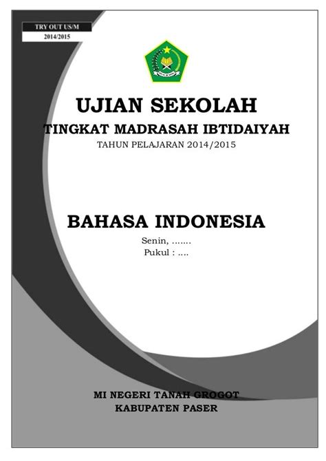 Cover Soal Ujian Sekolah Doc