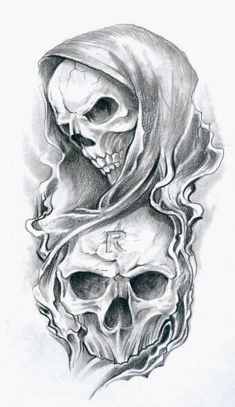 Skull Reaper Tattoo Skull Sketch Skulls Drawing Skull Tattoo Design