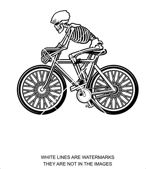 Skeleton Riding Bike Skeleton Bones Skeleton Bike Clip Etsy
