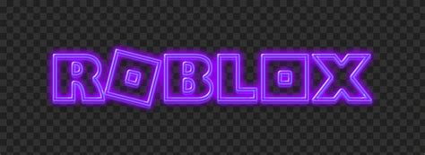 Purple Neon Roblox Logo PNG Citypng