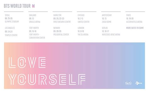 Love yourself is the third worldwide concert tour headlined by south korean boy band bts to promote their love yourself series, including their the tour began on august 25, 2018 in south korea and is set to visit 8 countries thus far, including japan, united states, canada, united. Update: BTS Announces First U.S. Stadium Concert With ...