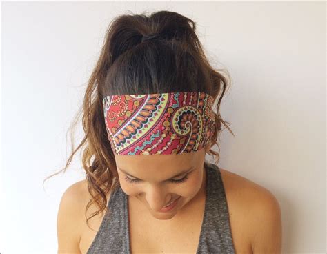 Yoga Running Headband Wild Abandon Print Workout Headband Etsy