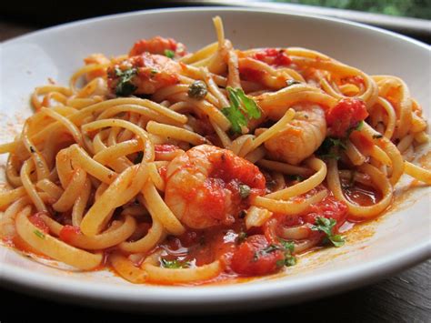 Recipe King Prawn Linguine In A Tomato And Caper Sauce Food I Fancy