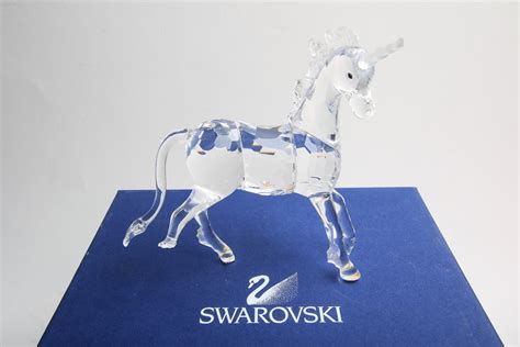 Swarovski Unicorn Crystal Figurine And Base Ebth