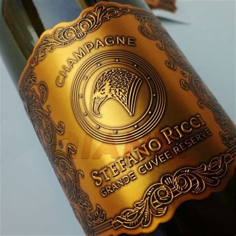 Customized 3d Embossed Metal Wine Labels Manufacturers And Factory