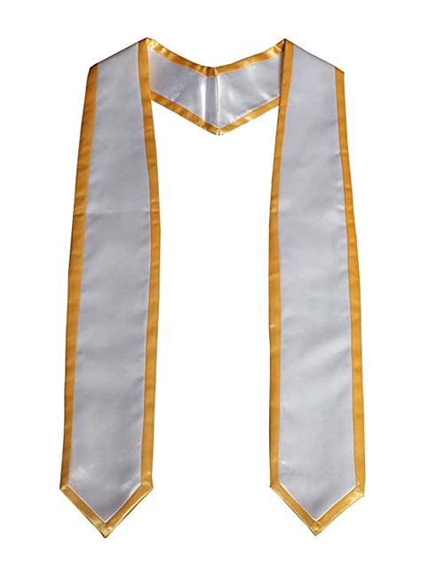 Deluxe White Stole With Gold Trim 72 Cap And Gown Direct Reviews