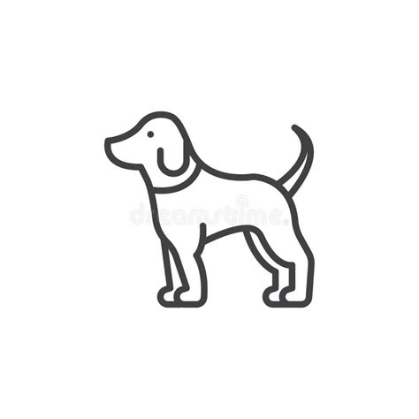 Pet Dog Line Icon Outline Vector Sign Stock Vector Illustration Of