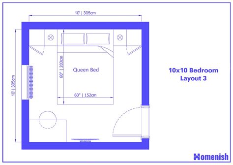 9 Ideal 10x10 Bedroom Layouts For Small Rooms Homenish