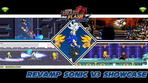 Ssf2 Mods Revamp Sonic V3 Showcase Youtube