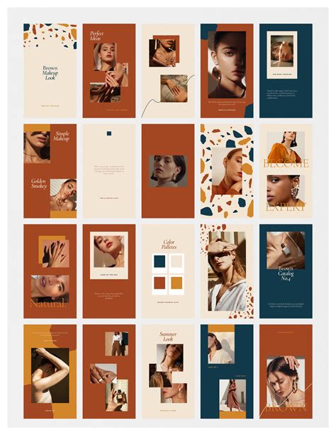 Brown Instagram Stories Magazine Layout Design Social Media Design