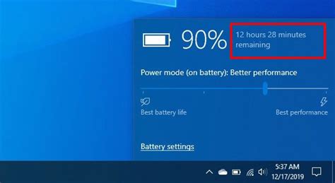 Как включить оставшееся время работы от батареи в Windows 10 Zanz