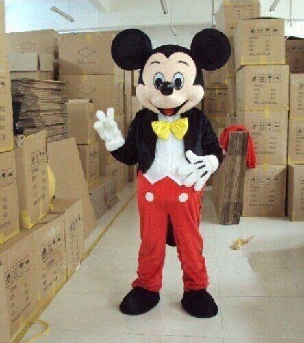 【top Sale】hot Mickey Mouse Mascot Costume Adult Size Party Dress Suit Halloween Ebay