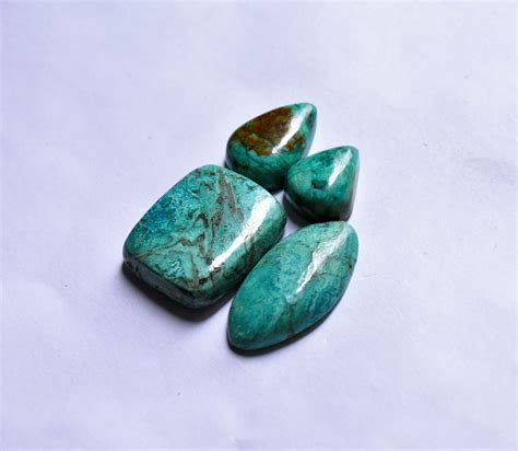 155ct Natural Green Chrysocolla Cabochon 4pcs Good Quality Etsy