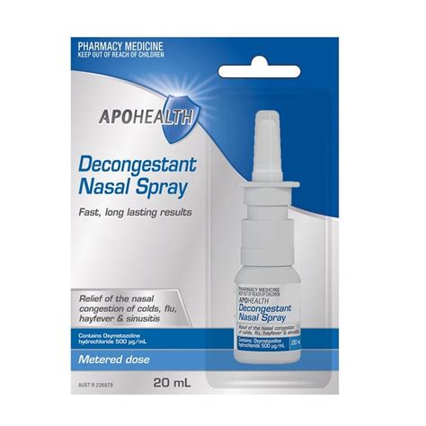 Apohealth Decongestant Nasal Spray 20ml Chemist Direct