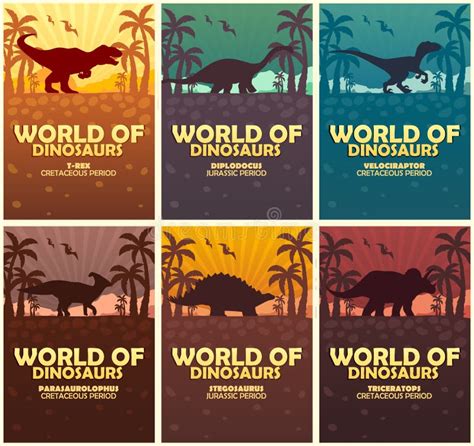 Posters Collection World Of Dinosaurs Prehistoric World Jurassic