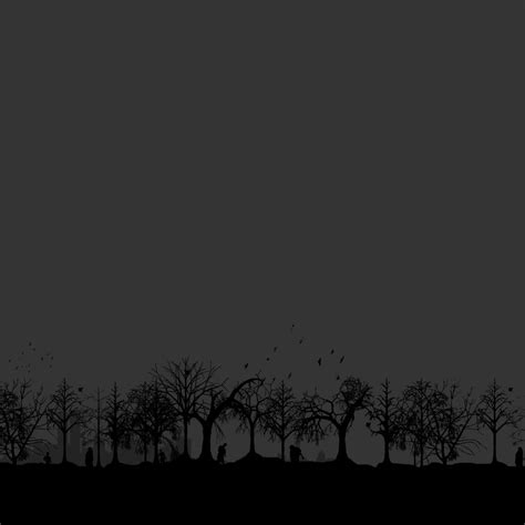 Download Forest Trees Silhouettes Dark Ipad Wallpaper