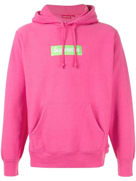 Supreme Box Logo Hoodie In Pink Modesens