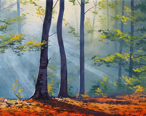 Forest Sunlight Painting By Artsaus On Deviantart